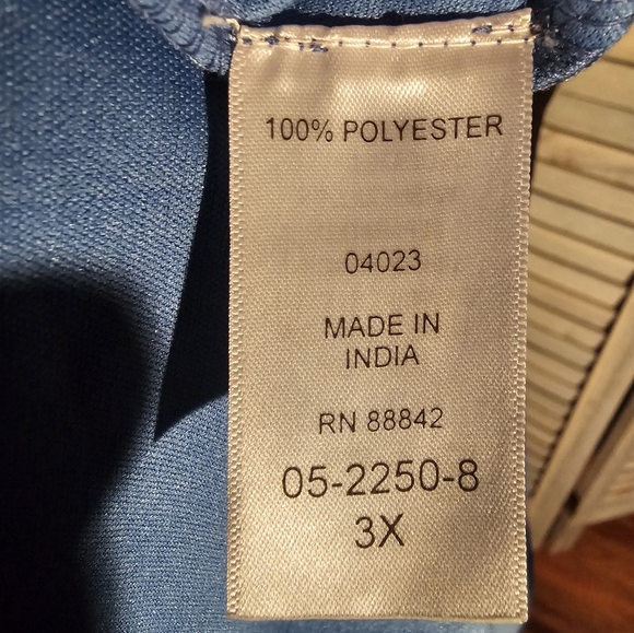 Catherines sleeveless boho flowy blue print dress. - Picture 6 of 7